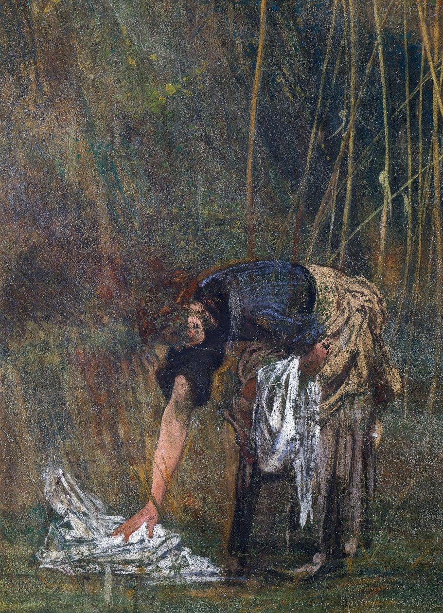Mulher camponesa a ir buscar a sua roupa de Giovanni Boldini