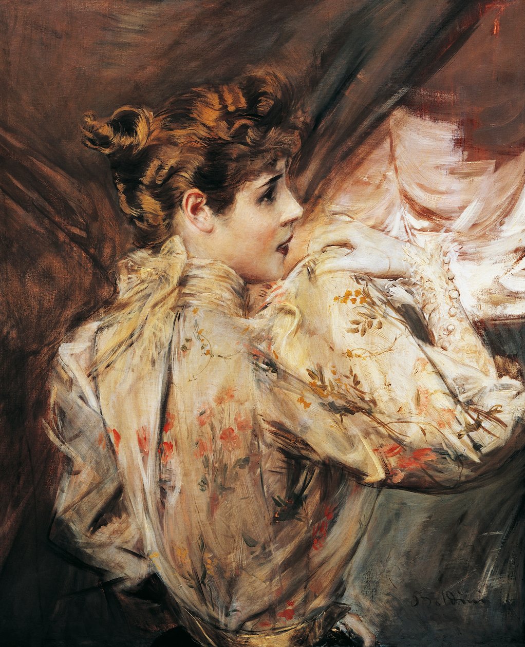 Retrato de Eleonora Duse (Vigevano 1858 - Pittsburgh 1924), atriz italiana, Pintura de Giovanni Boldini (1842-1931) de Giovanni Boldini