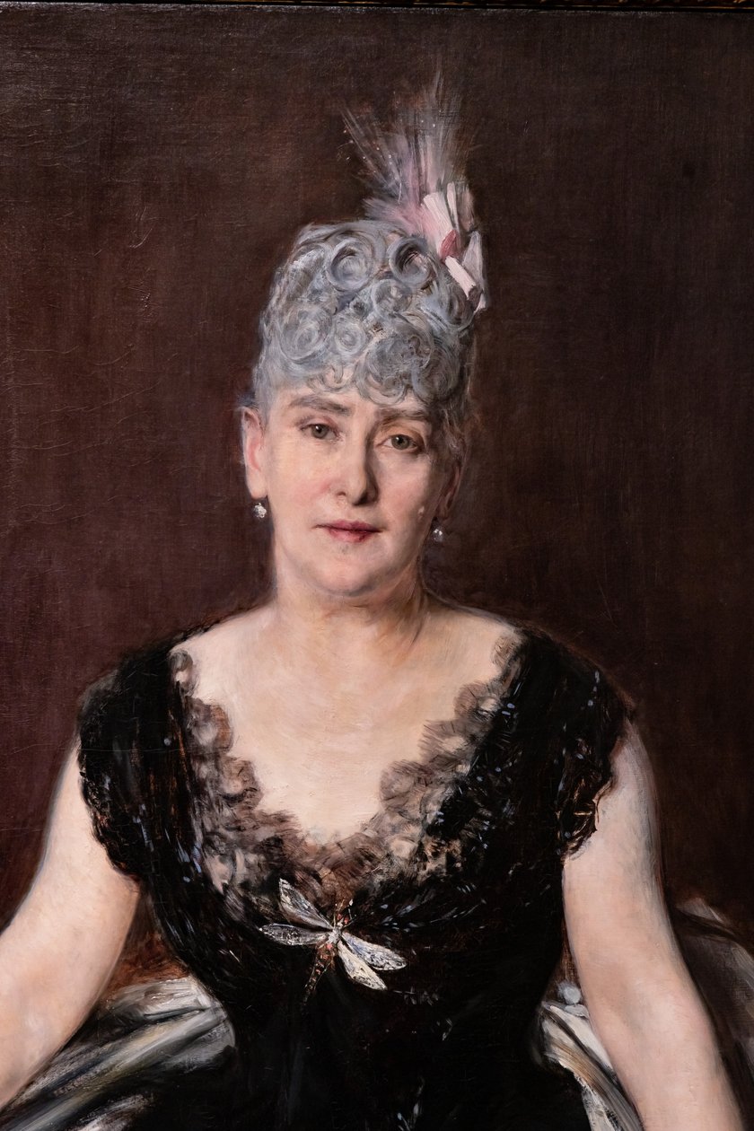 Retrato de Madame Seligman, detalhe de Giovanni Boldini