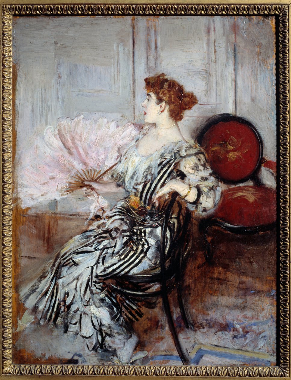 Retrato de Madame Torri, dançarina da Ópera. Pintura de Giovanni Boldini de Giovanni Boldini