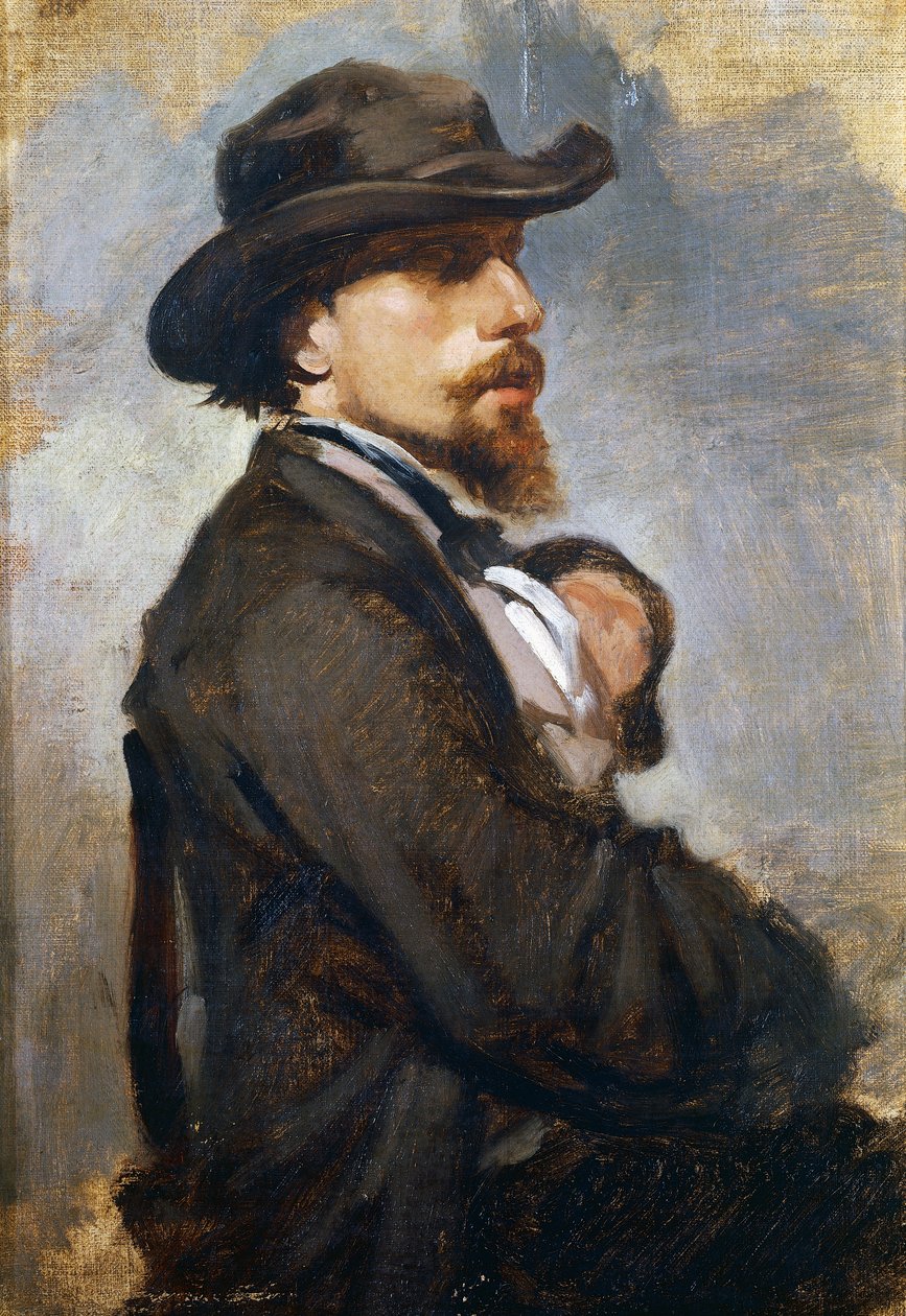 Retrato do pintor italiano Vincenzo Cabianca (1827-1902) de Giovanni Boldini
