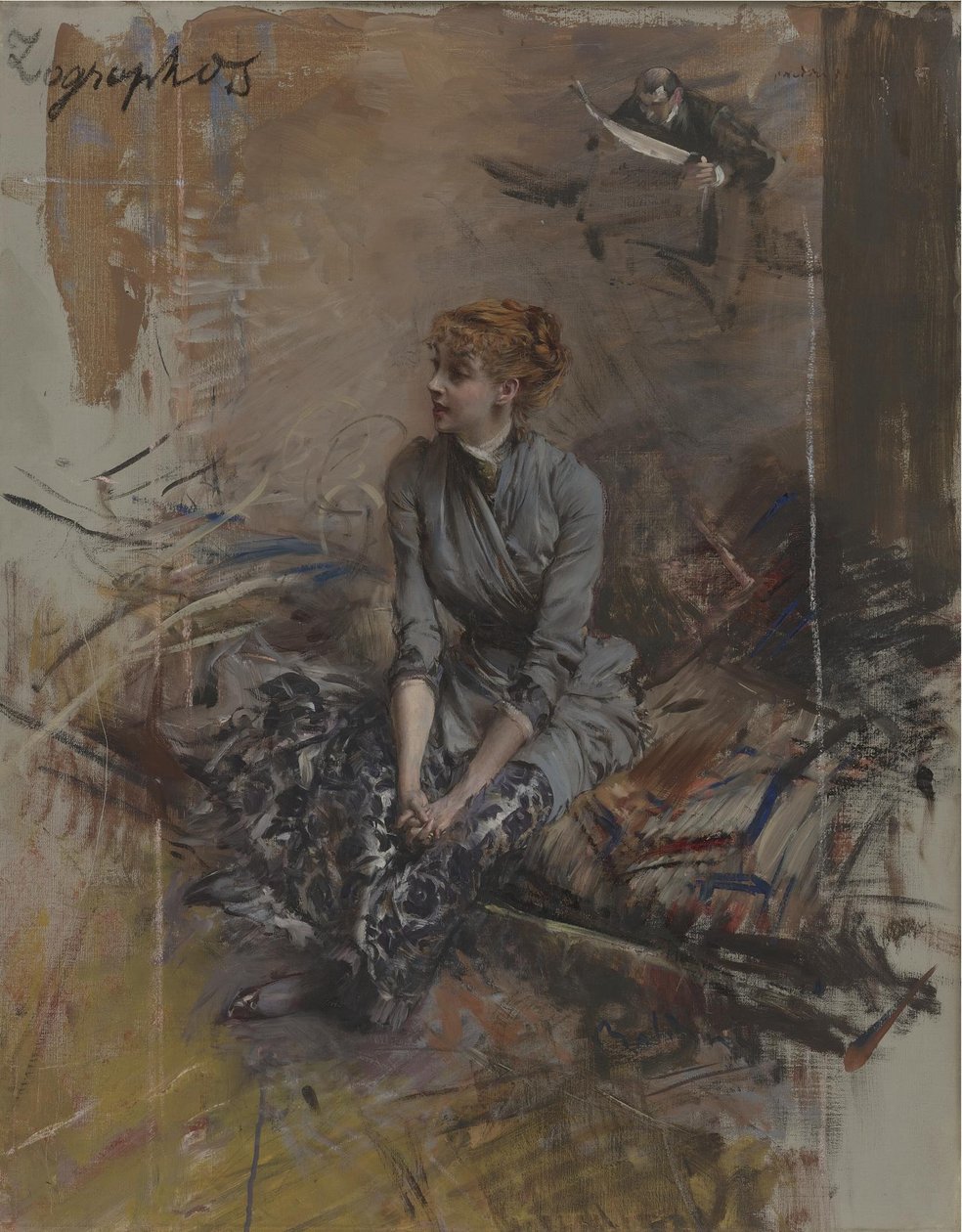 Retrato da atriz Gabrielle Réjane 1856-1920 de Giovanni Boldini