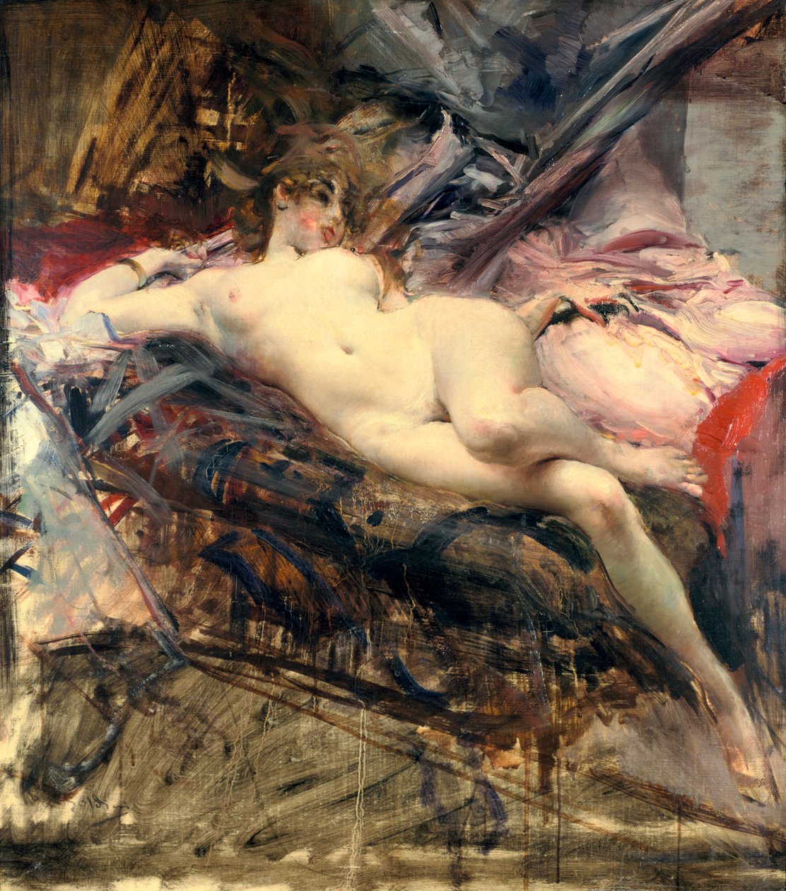 Nu reclinado, final do século XIX e XX de Giovanni Boldini