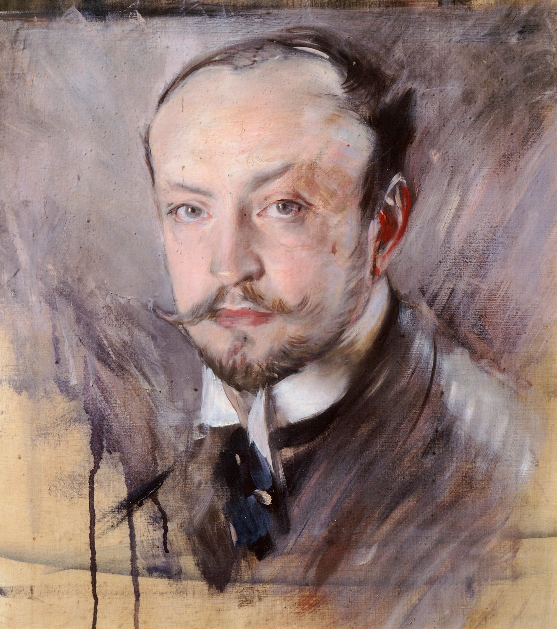 Auto-retrato, vista frontal por Giovanni Boldini (1842-1931), óleo sobre tela de Giovanni Boldini