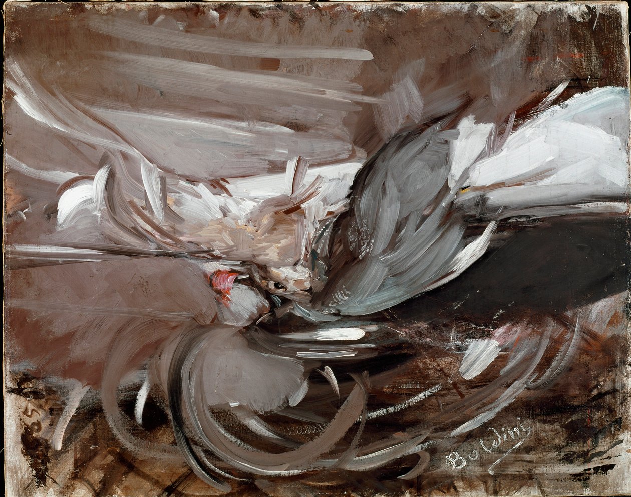 Still Life with Game Painting de Giovanni Boldini (1842-1931) 1911 Dim. 75x93 cm Pistoia, Coleção Boldini de Giovanni Boldini