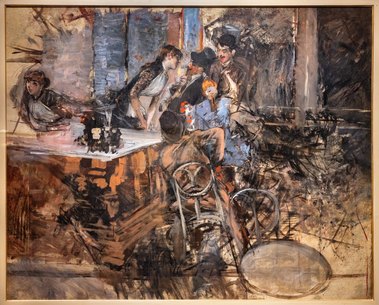 O Bar no Folies Bergère de Giovanni Boldini