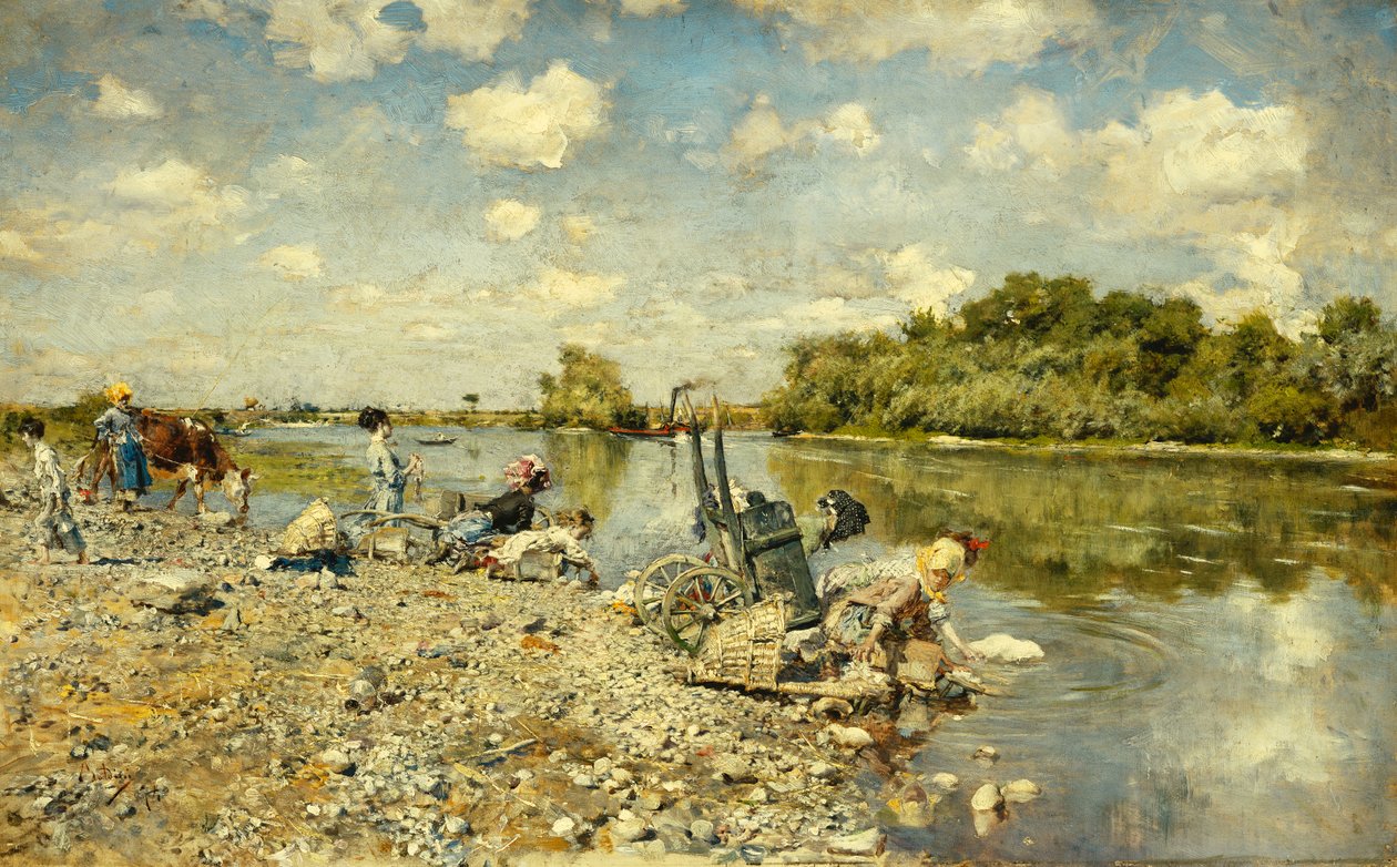 A lavanderia; La Lavandaie, 1874 de Giovanni Boldini