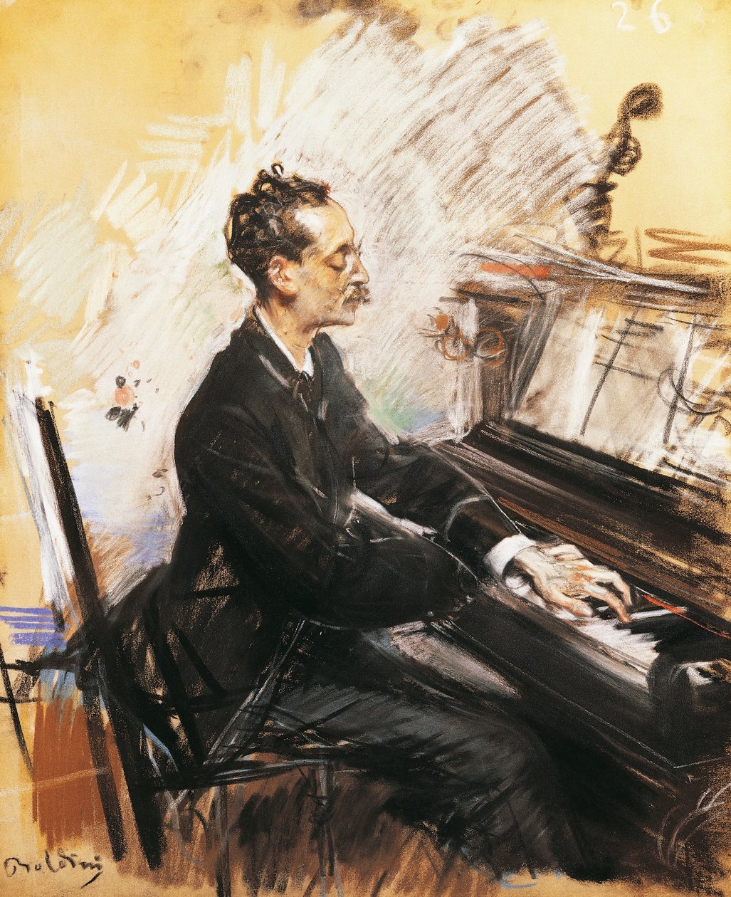O Pianista Rey Colaco, de Giovanni Boldini de Giovanni Boldini