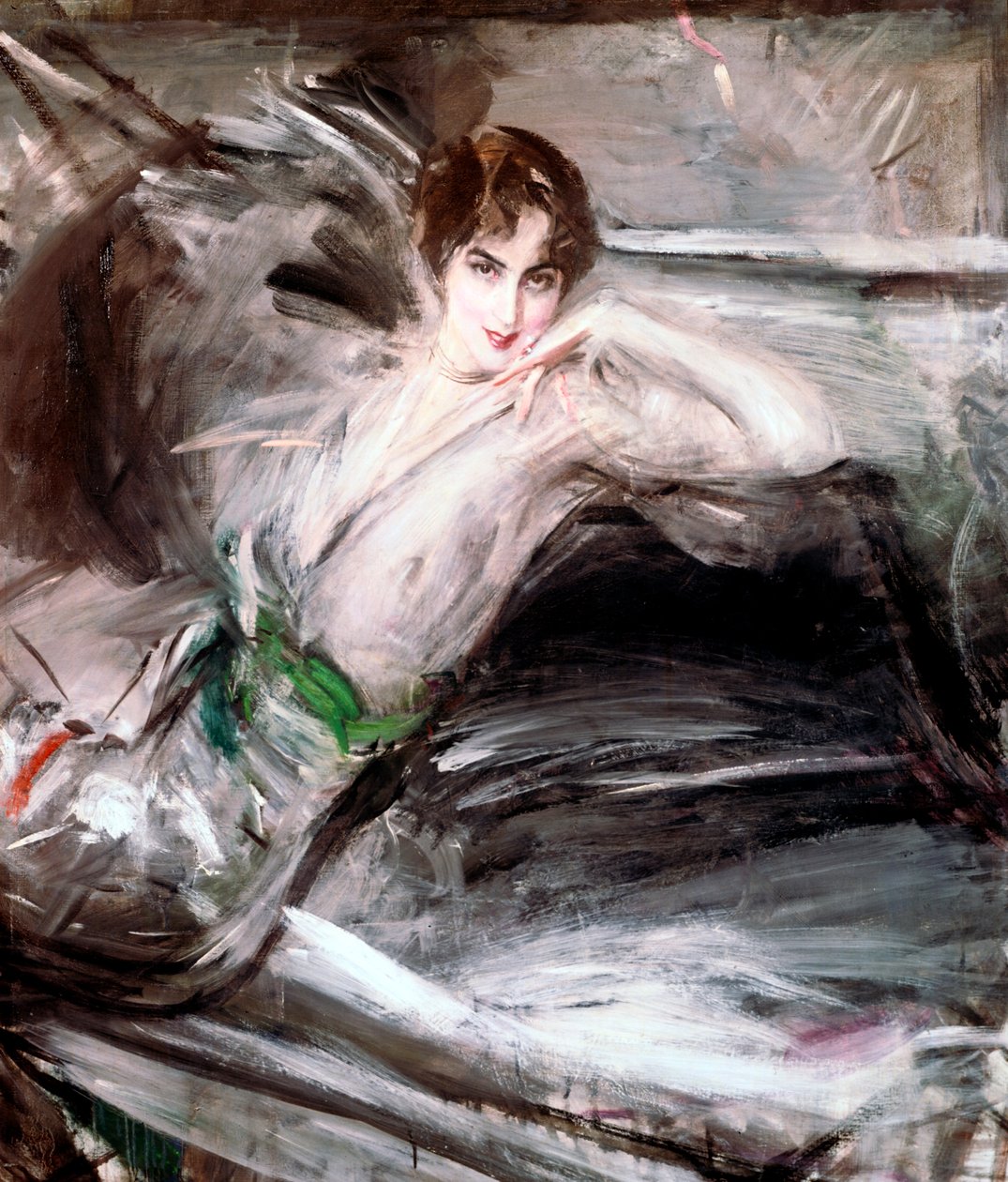 Mulher sentada na cadeira, c1860 de Giovanni Boldini