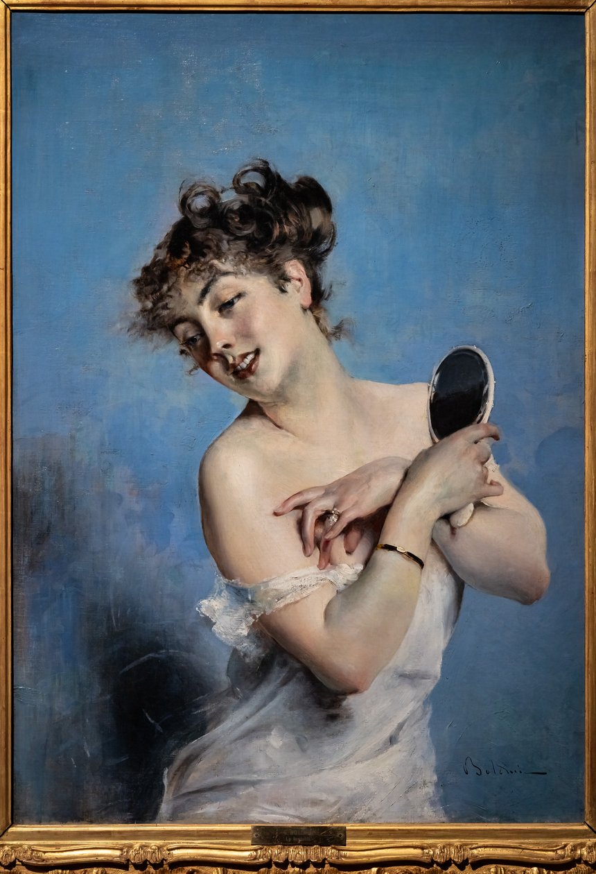 Jovem Mulher em Déshabillé de Giovanni Boldini
