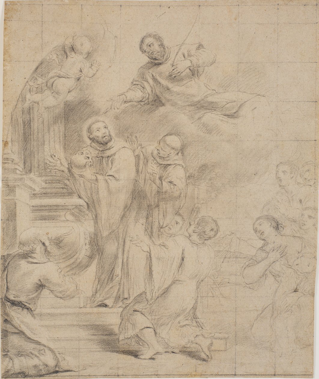 São Bernardo salvando o crânio de São Cesário de Giovanni Bonati