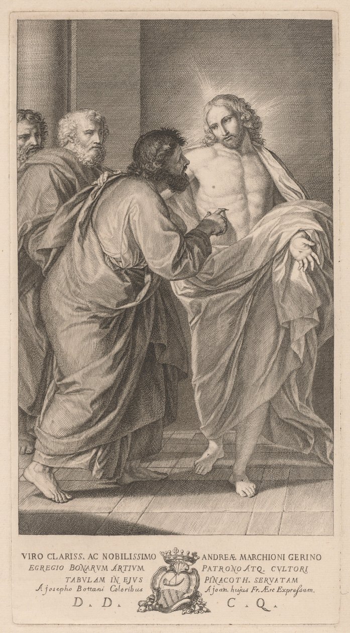 A incredulidade de São Tomás de Giovanni Bottani, after Giuseppe Bottani