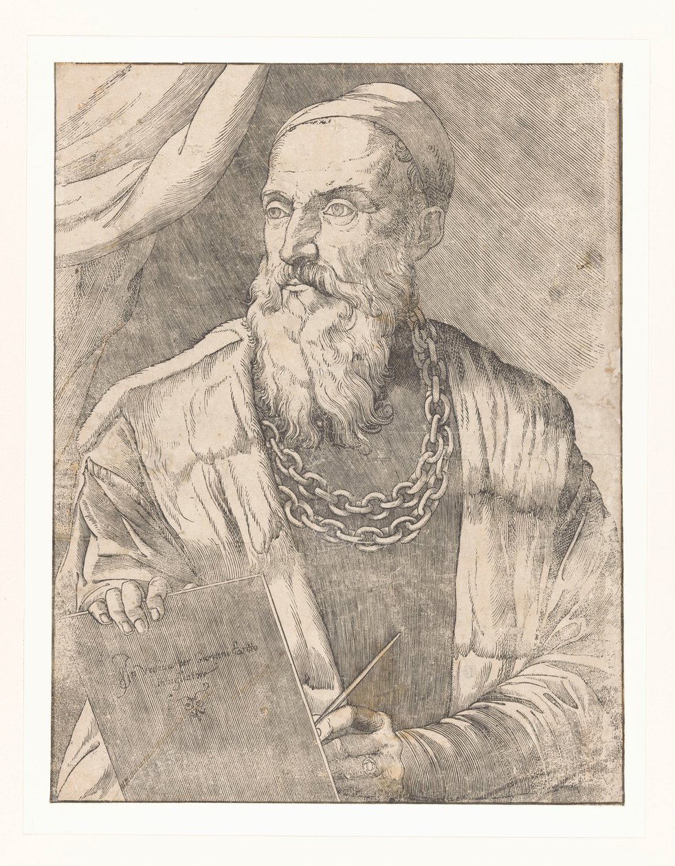 Retrato do artista Ticiano de Giovanni Britto