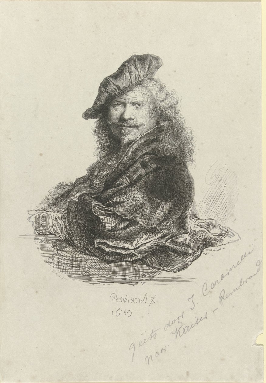 Retrato de Rembrandt Harmensz. van Rijn de Giovanni Caramelli