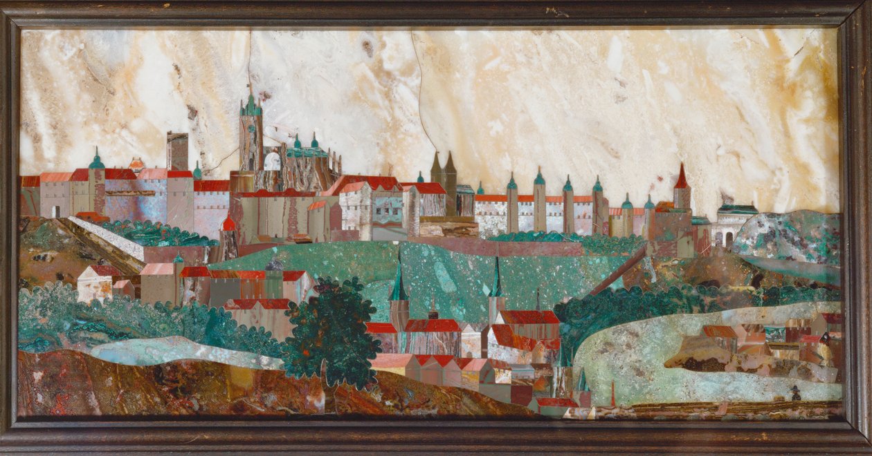 O Hradschin, Praga Mosaico de pedras preciosas ... (mosaico) de Giovanni Castrucci