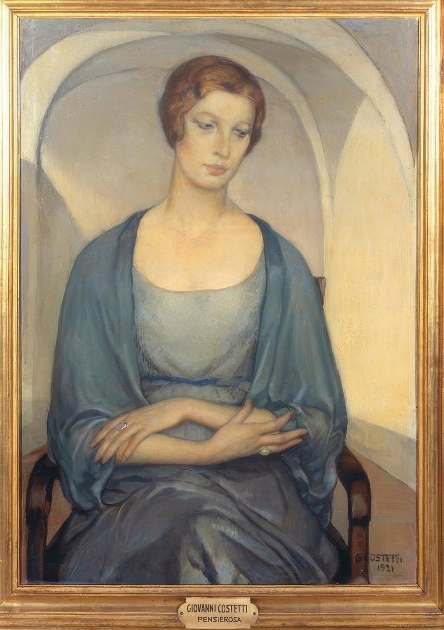 Mulher pensativa de Giovanni Costetti