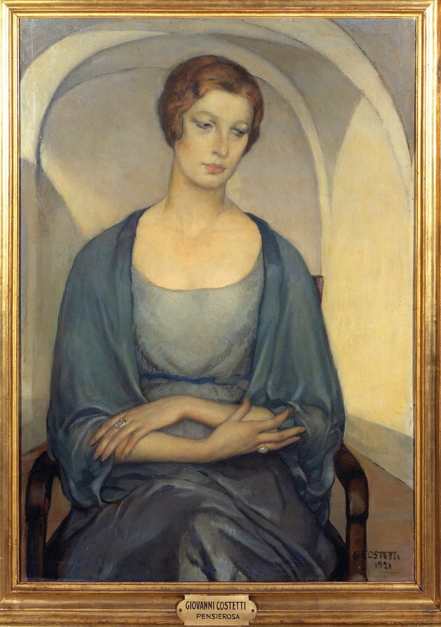 Mulher pensativa de Giovanni Costetti