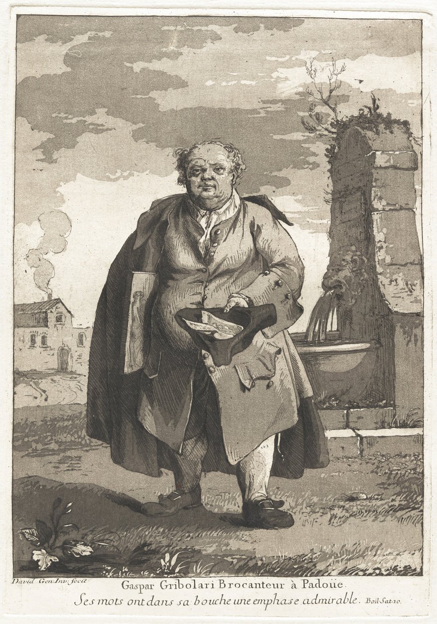 Gaspar Gribolari brocanteur à Padoue (Gaspar Gribolari, Revendedor de Segunda Mão em Pádua) de Giovanni David