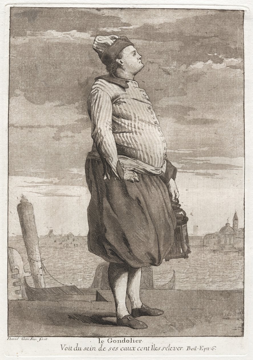 Le Gondolier (O Gondoleiro) de Giovanni David