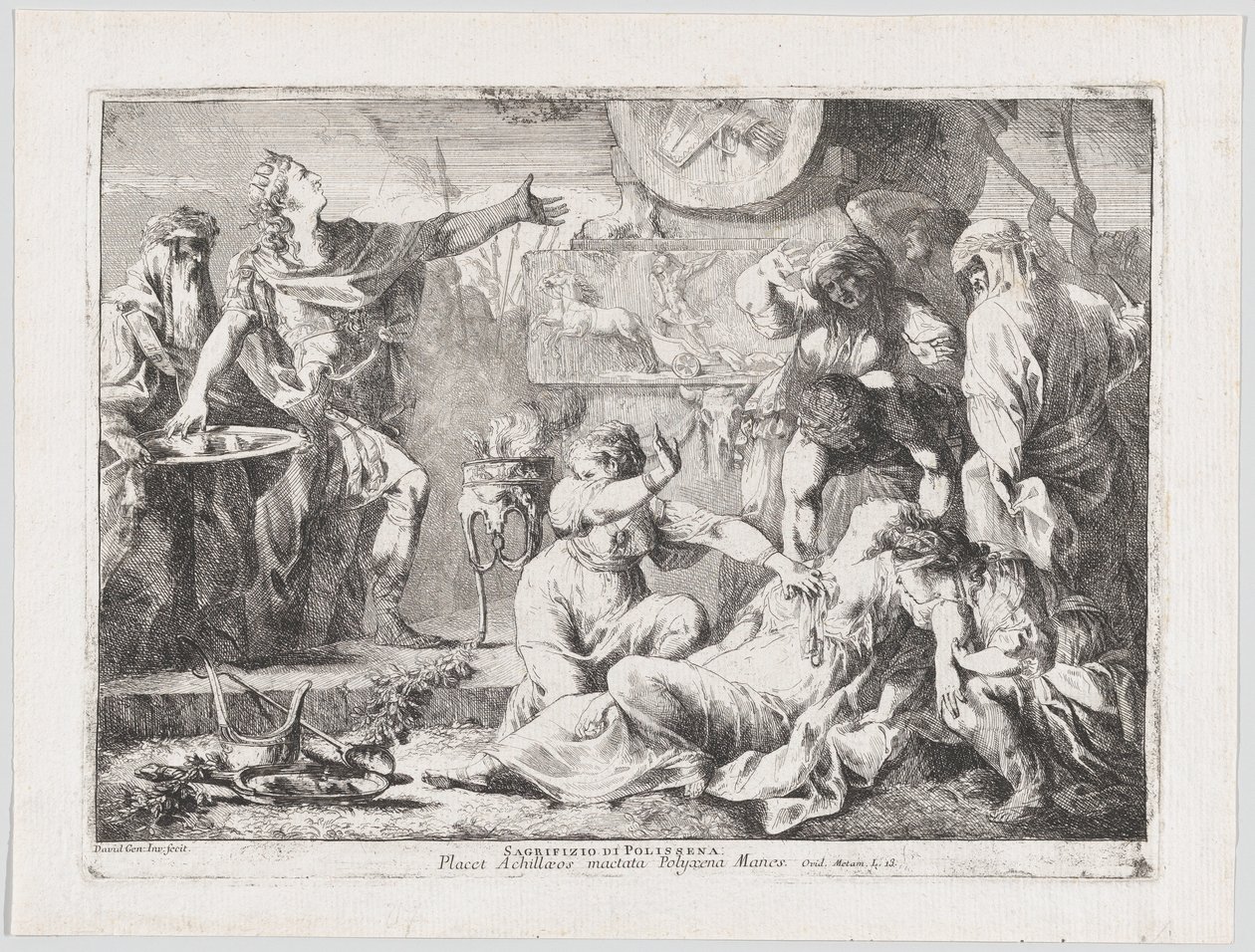 O sacrifício de Polyxena, 1776. de Giovanni David
