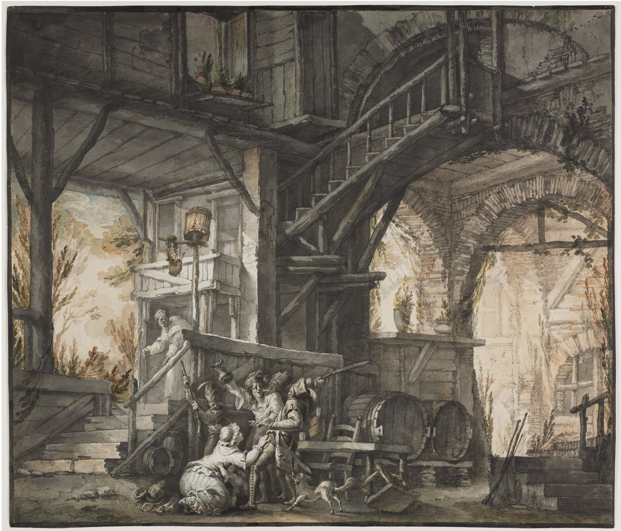 Cena de Teatro, c. 1775-1776. de Giovanni David