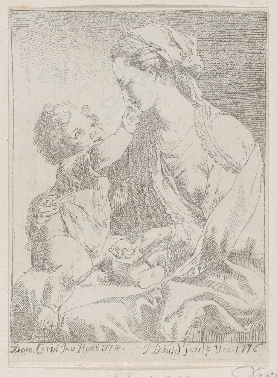 Virgem e Menino, 1776. de Giovanni David