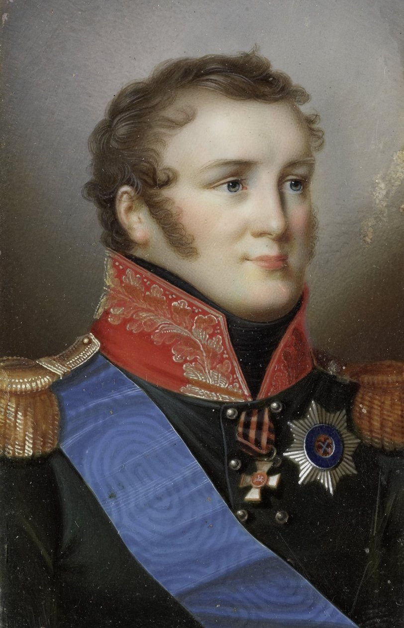 Retrato de Alexandre I (1777-1825), imperador da Rússia de Giovanni Domenico Bossi