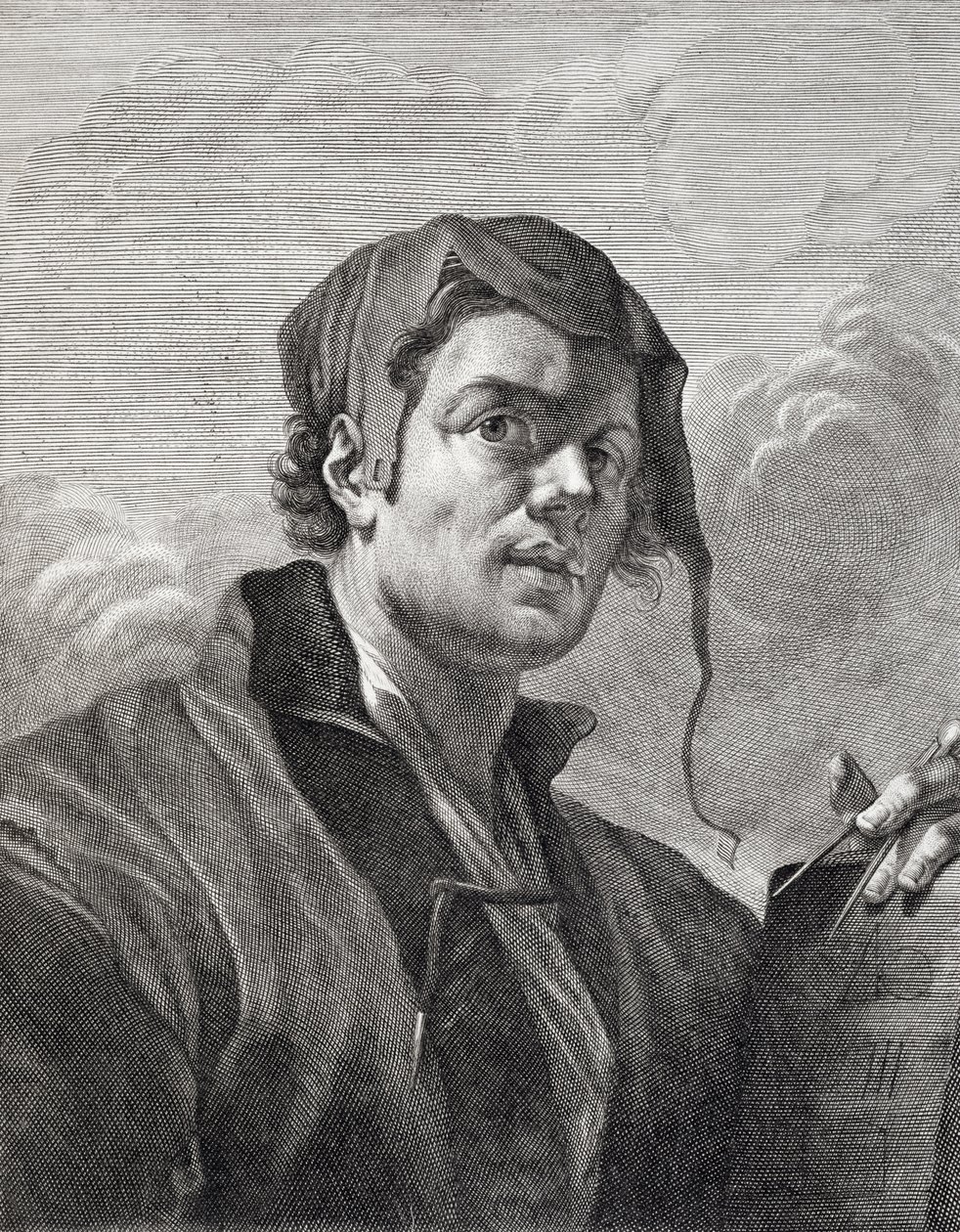 Gerrit van Honthorst (1590-1656), gravado por Cosimo Mogalli (1667-1730) de Giovanni Domenico Ferretti