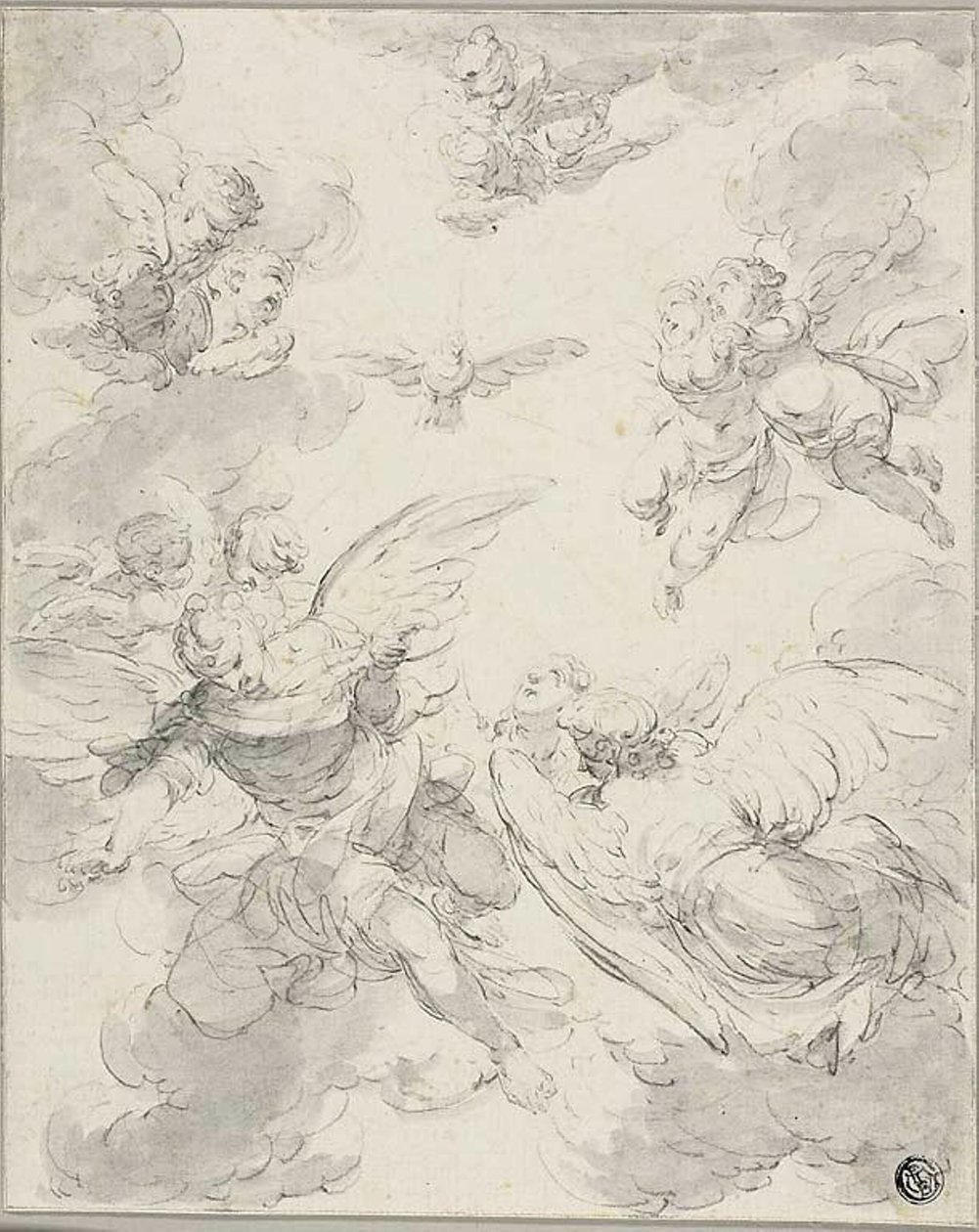 O Espírito Santo e os Anjos de Giovanni Domenico Ferretti