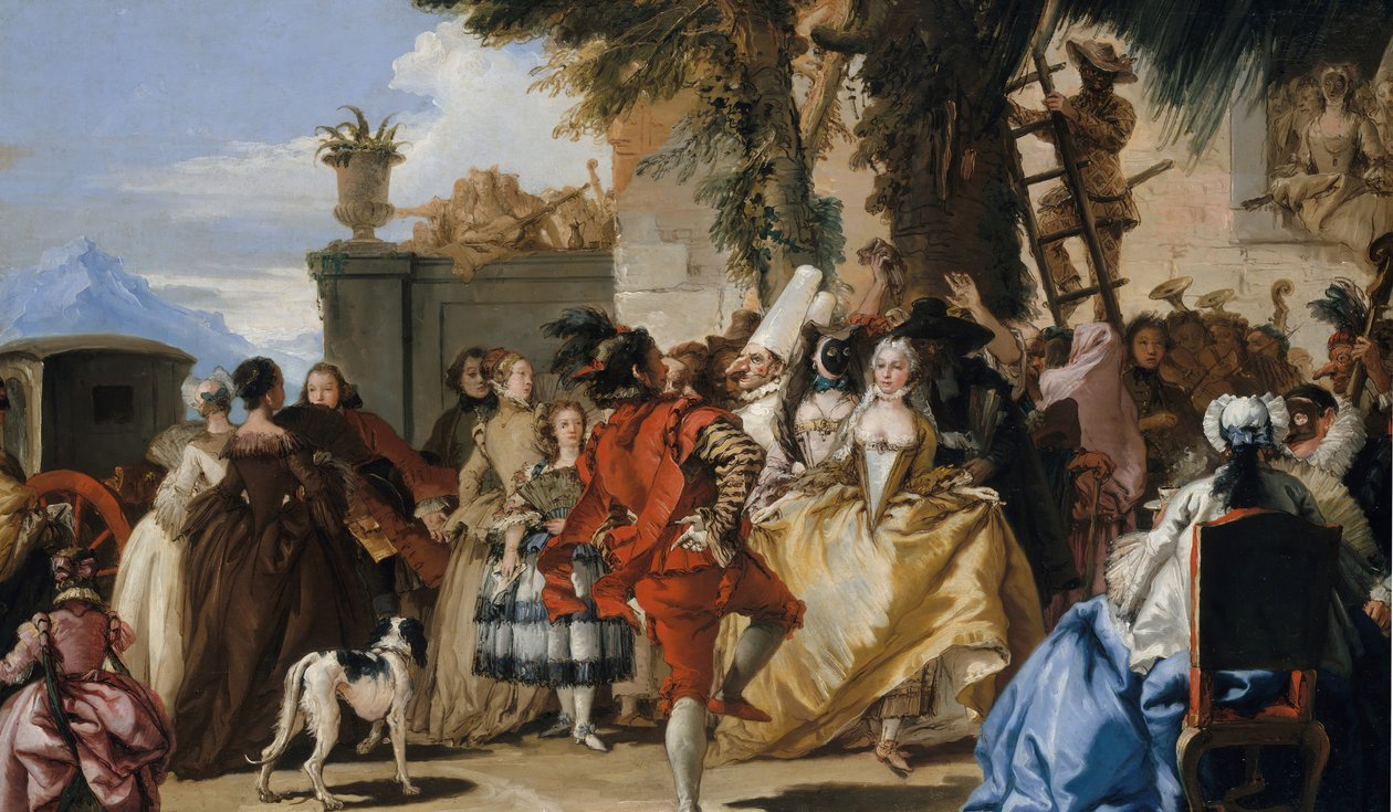 Uma dança no país, ca. 1755 de Giovanni Domenico Tiepolo