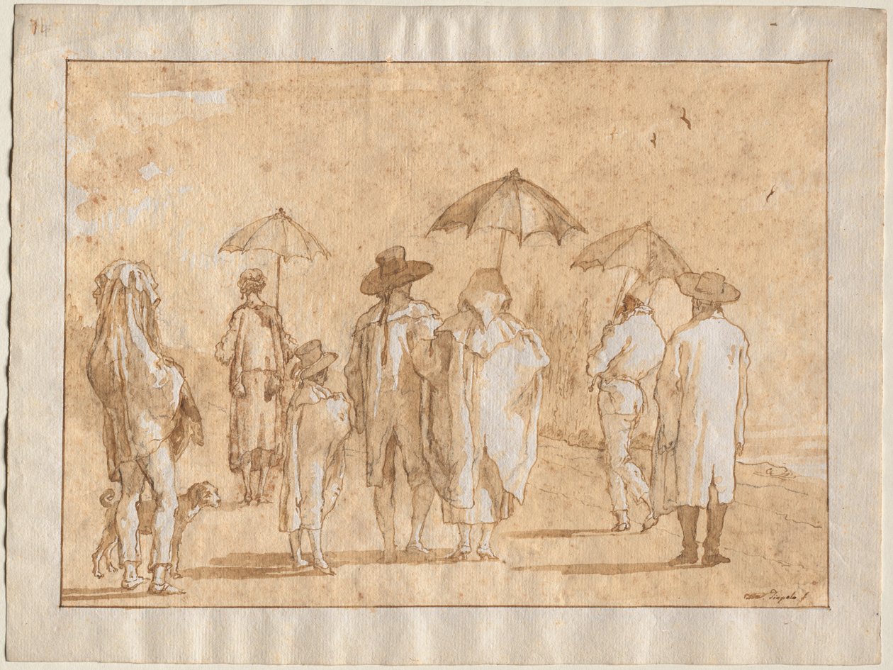 Um chuveiro de primavera, 1790s-1804. de Giovanni Domenico Tiepolo