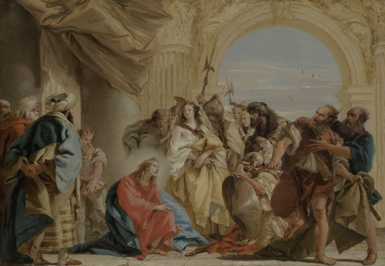 Cristo e a Mulher Apanhada em Adultério de Giovanni Domenico Tiepolo
