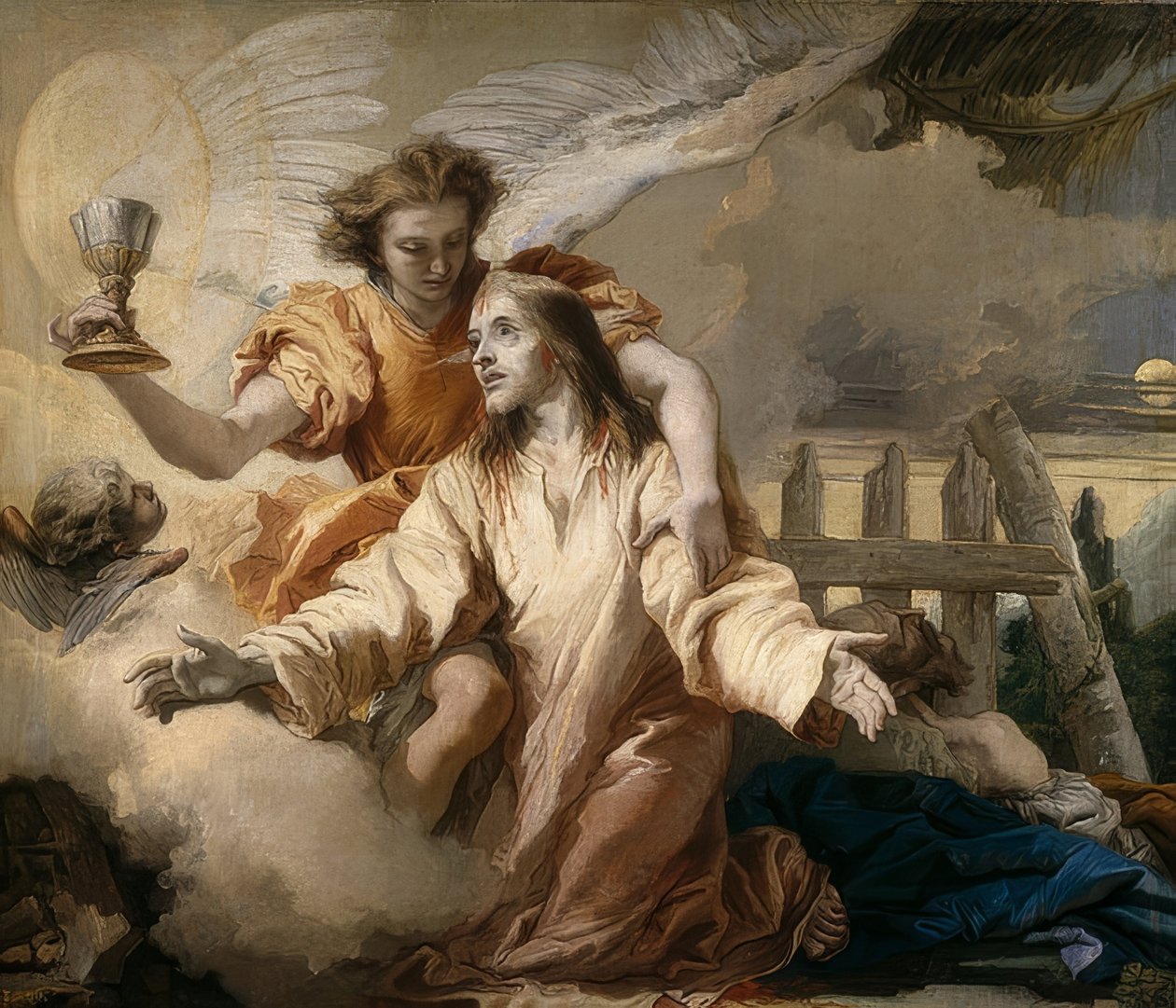Cristo no Monte das Oliveiras. 1772 de Giovanni Domenico Tiepolo