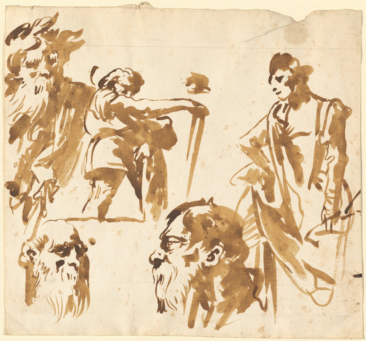Figuras e rostos de Giovanni Domenico Tiepolo