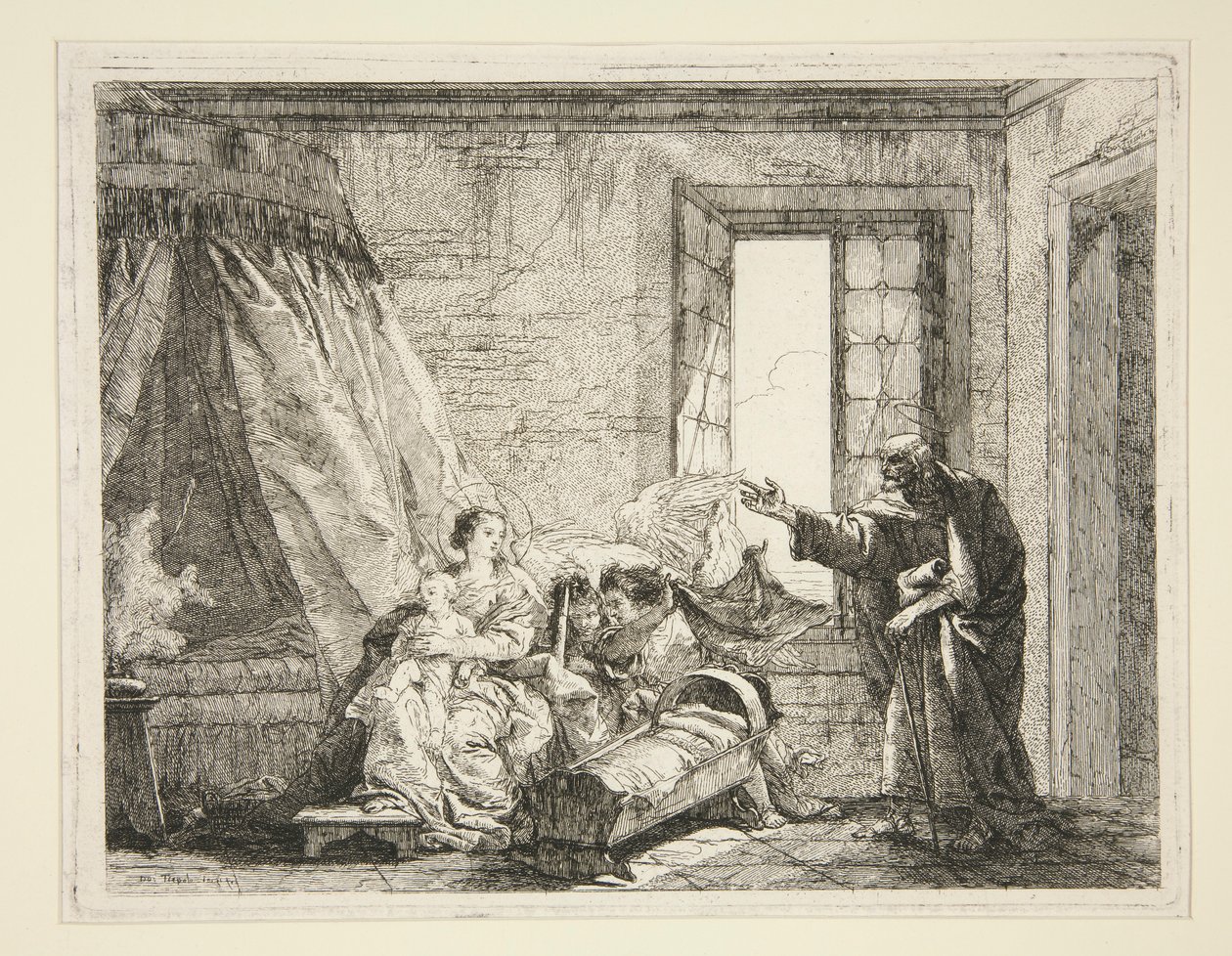 José anuncia a Maria a Ordem de Partida, da série Idee pittoresche sopra la fuga in Egitto (Voo para o Egipto) de Giovanni Domenico Tiepolo