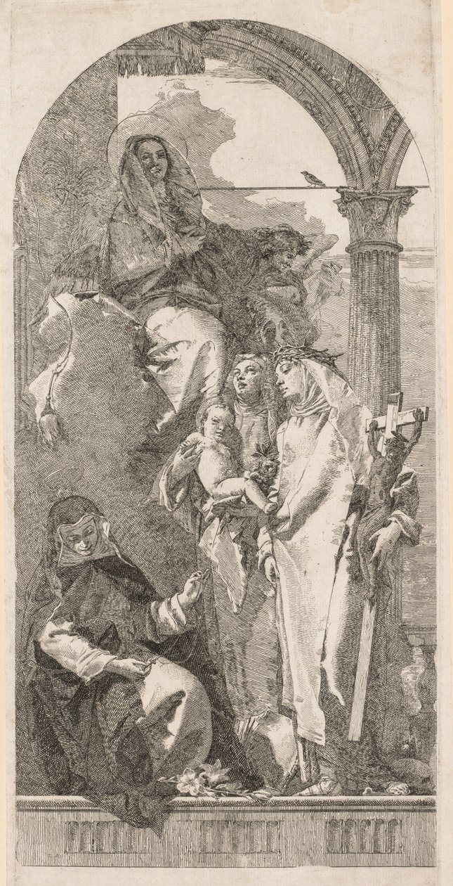 Madonna com Santas Inês, Catarina e Rosa de Giovanni Domenico Tiepolo