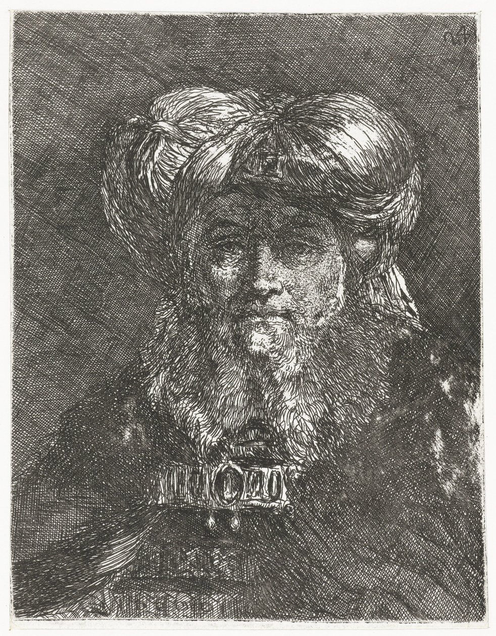 Homem com turbante grande
Colecção de cabeças (título da série)
Raccolta di Teste (título da série) de Giovanni Domenico Tiepolo