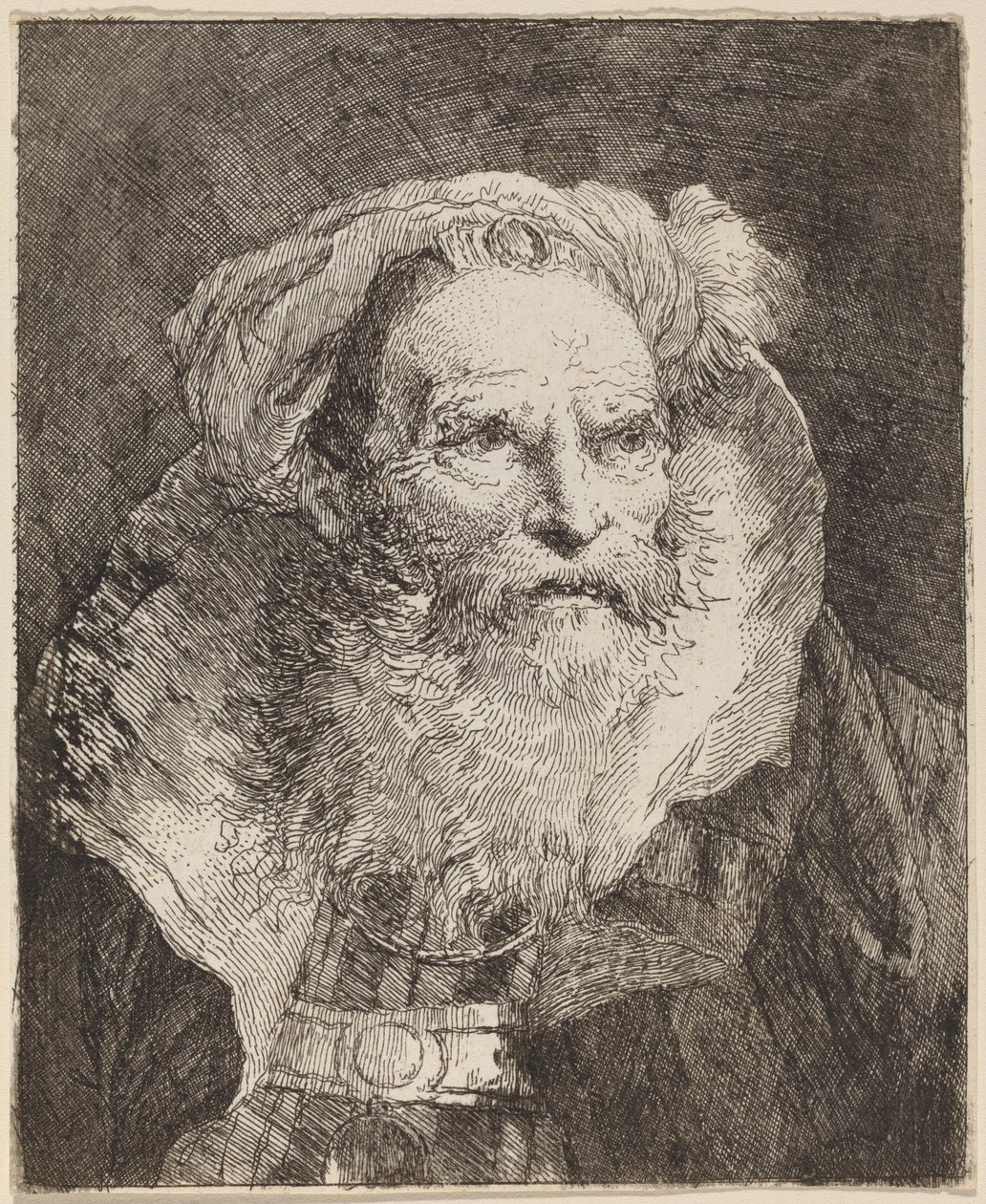 Velho meditando de Giovanni Domenico Tiepolo
