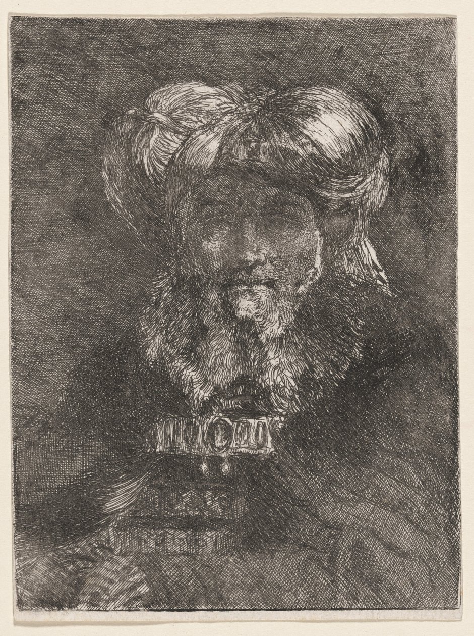 Ancião ao estilo de Rembrandt de Giovanni Domenico Tiepolo
