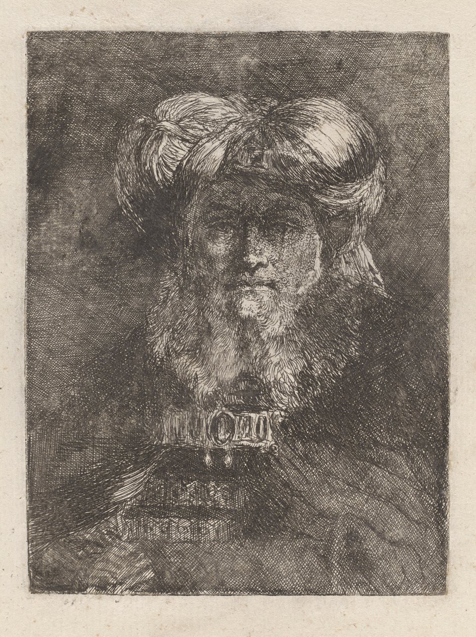 Velho à Maneira de Rembrandt, da Raccolta di Teste (Coleção de Cabeças) de Giovanni Domenico Tiepolo