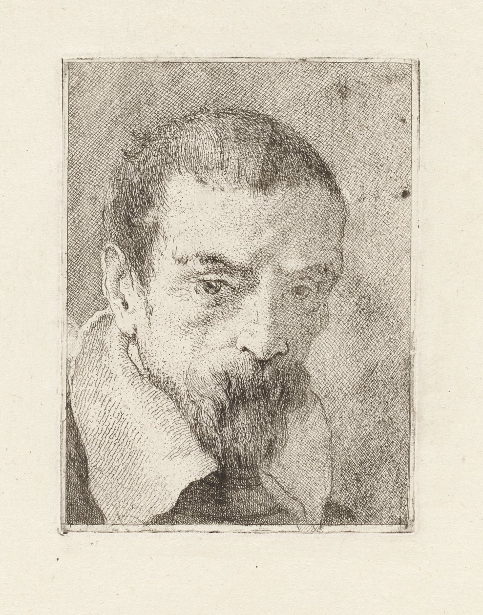 Ancião com barba e cabeça descoberta, da «Raccolta di Teste» (Coleção de Cabeças) de Giovanni Domenico Tiepolo