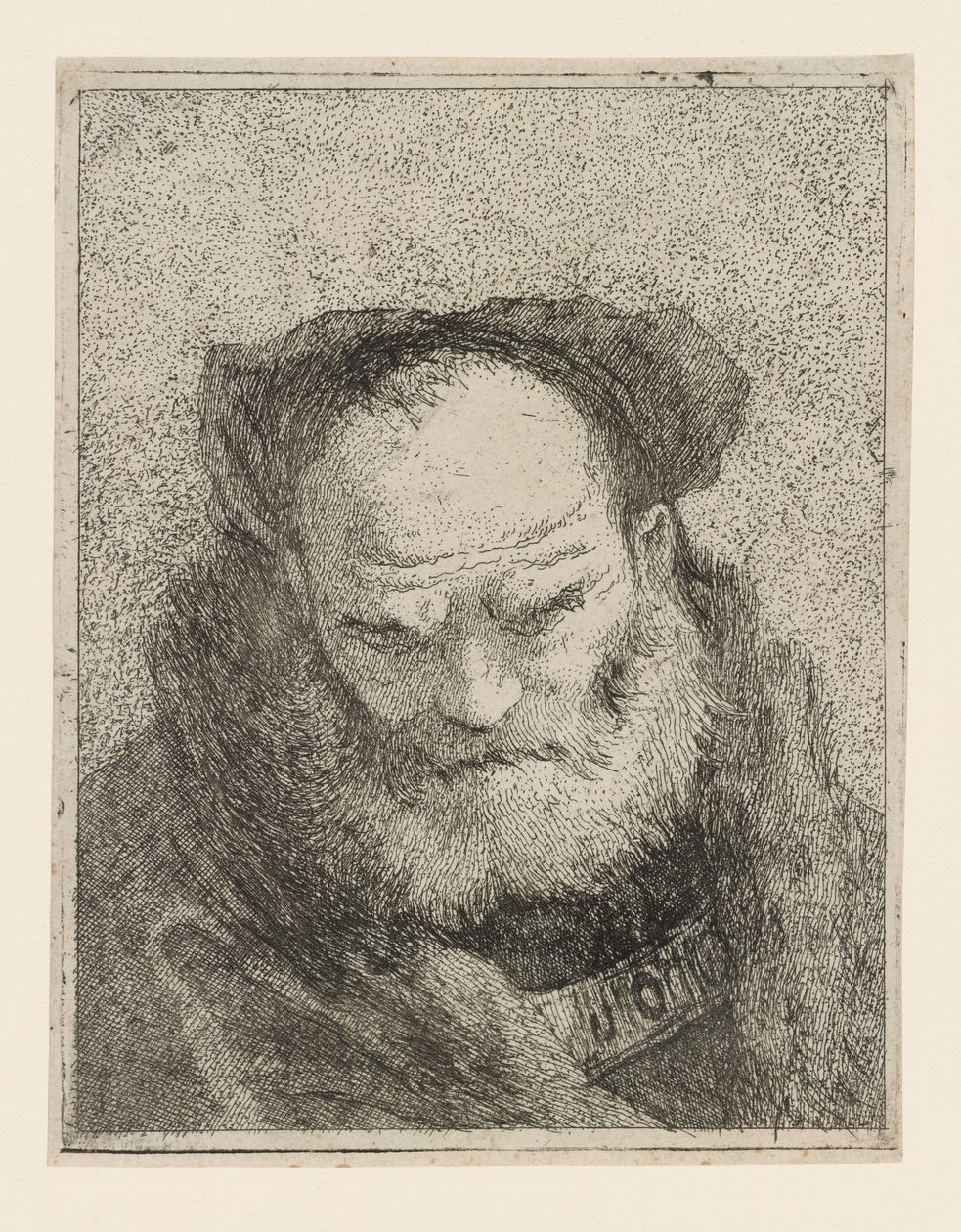 «Velho com barba», da «Raccolta di Teste» (Coleção de Cabeças) de Giovanni Domenico Tiepolo