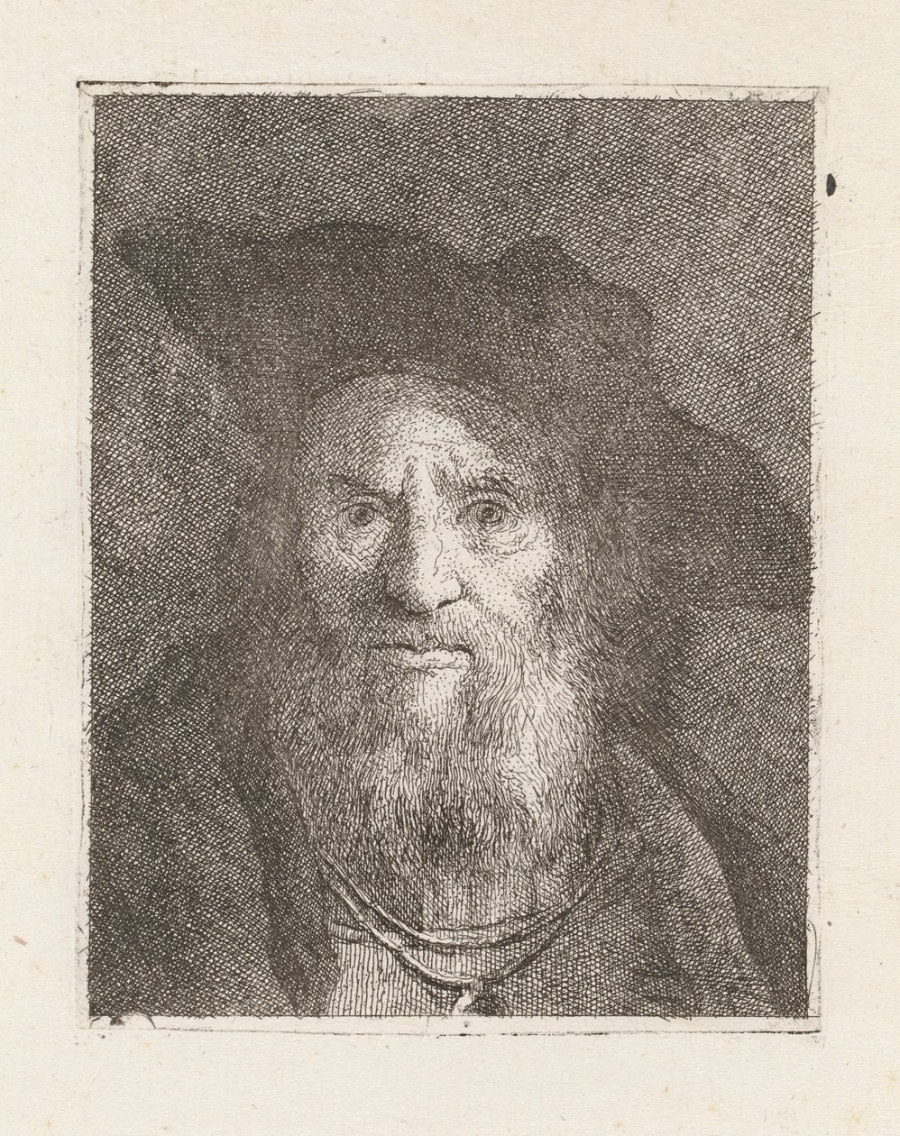 Velho com chapéu, da Raccolta di Teste (Coleção de Cabeças) de Giovanni Domenico Tiepolo