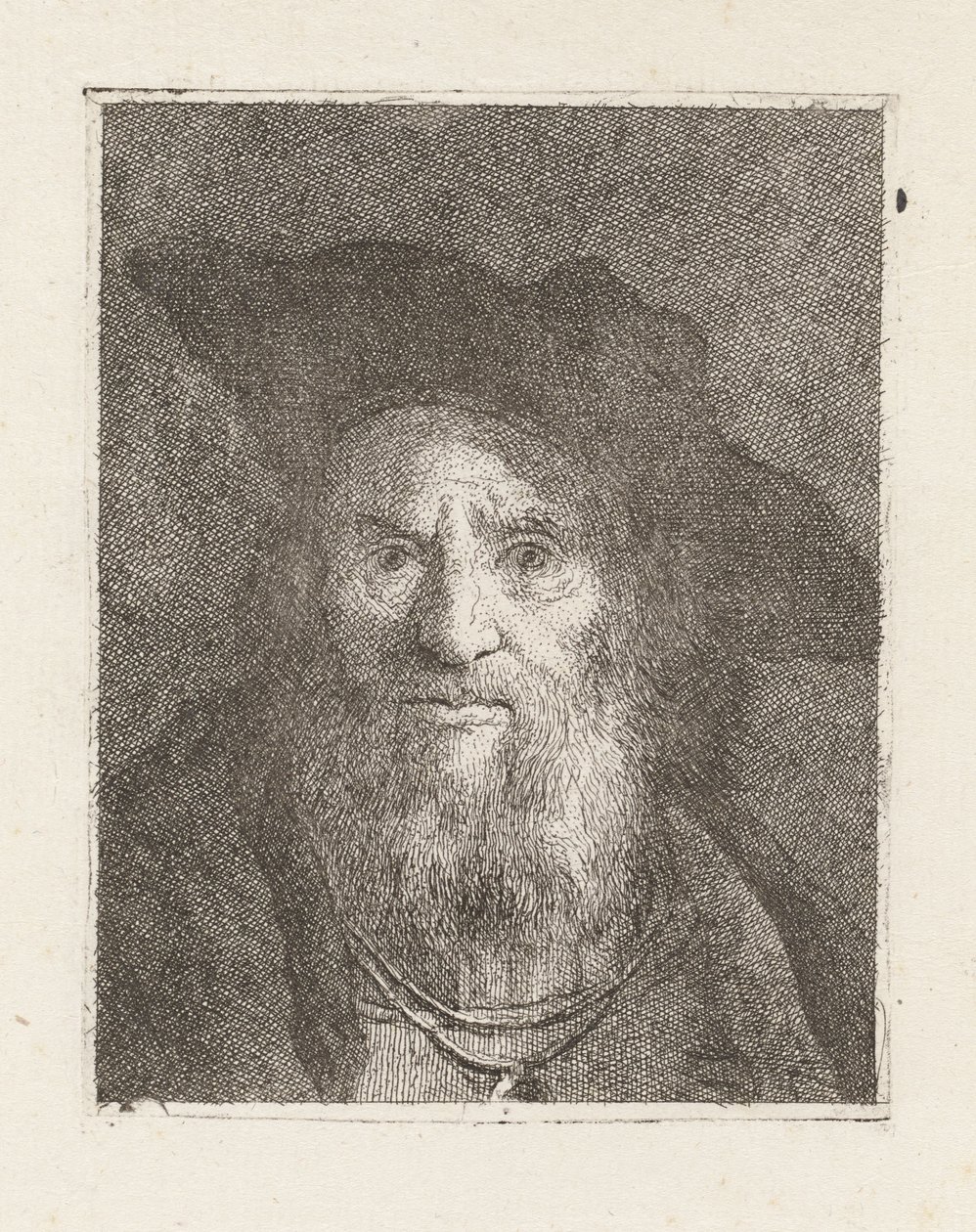 Velho com chapéu, da Raccolta di Teste (Colecção de cabeças) de Giovanni Domenico Tiepolo
