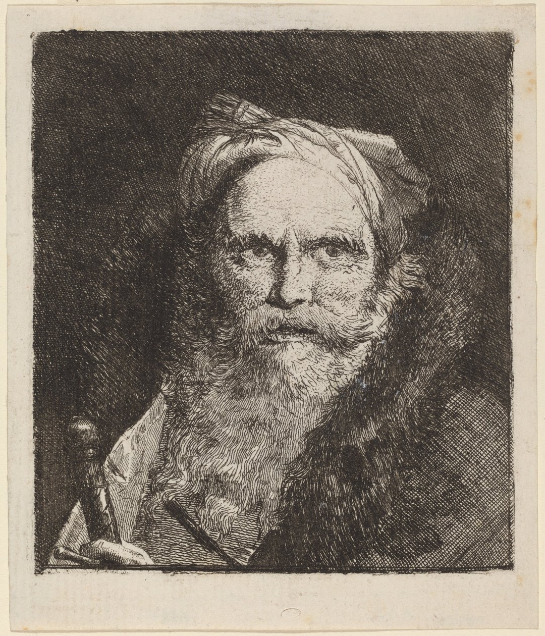 Velho com uma espada de Giovanni Domenico Tiepolo