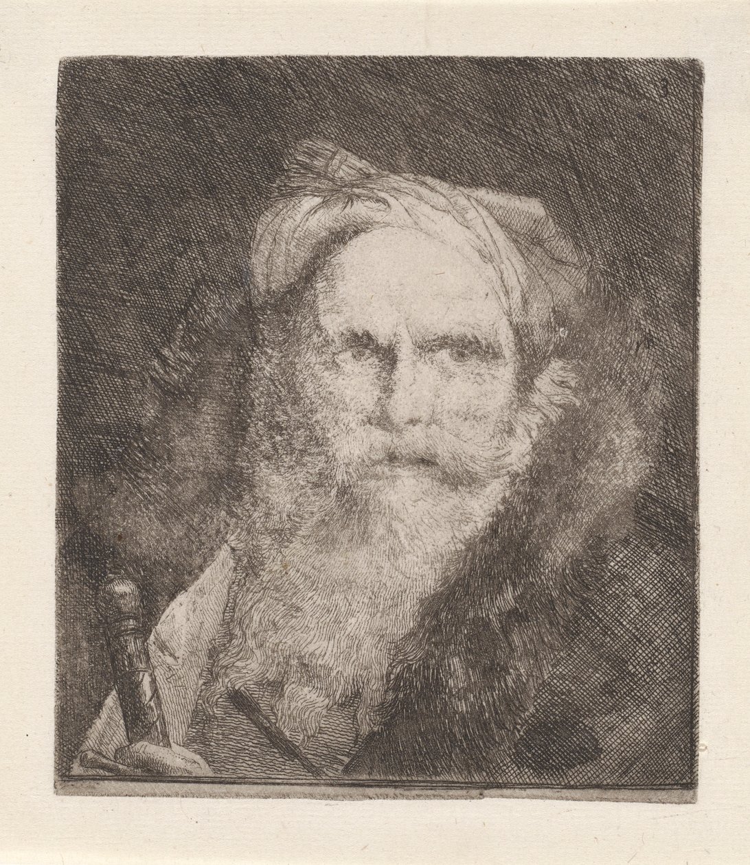 Velho com uma Espada, da Raccolta di Teste (Colecção de Cabeças) de Giovanni Domenico Tiepolo