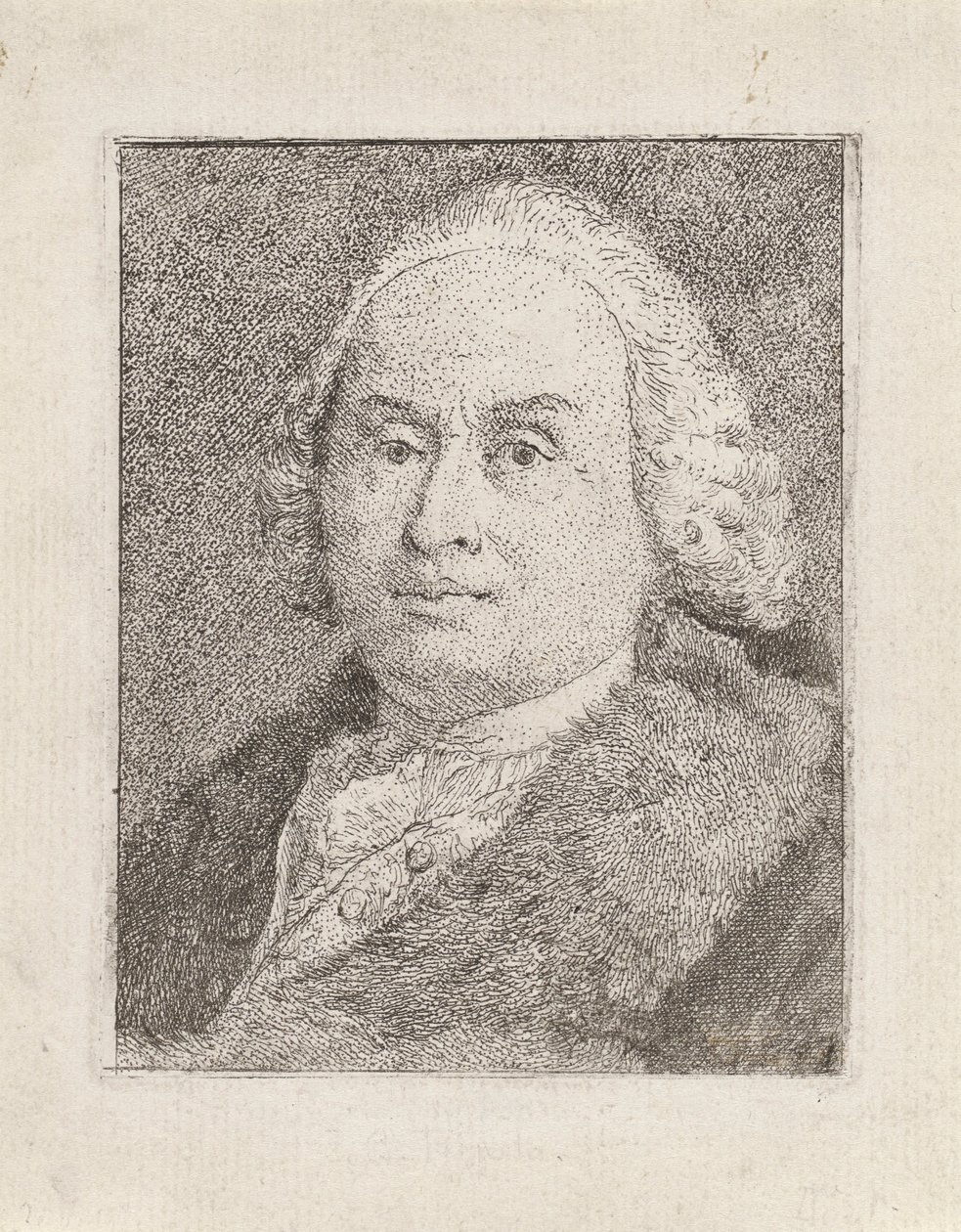 Retrato de Giambattista Tiepolo, da Raccolta di Teste (Colecção de Cabeças) de Giovanni Domenico Tiepolo