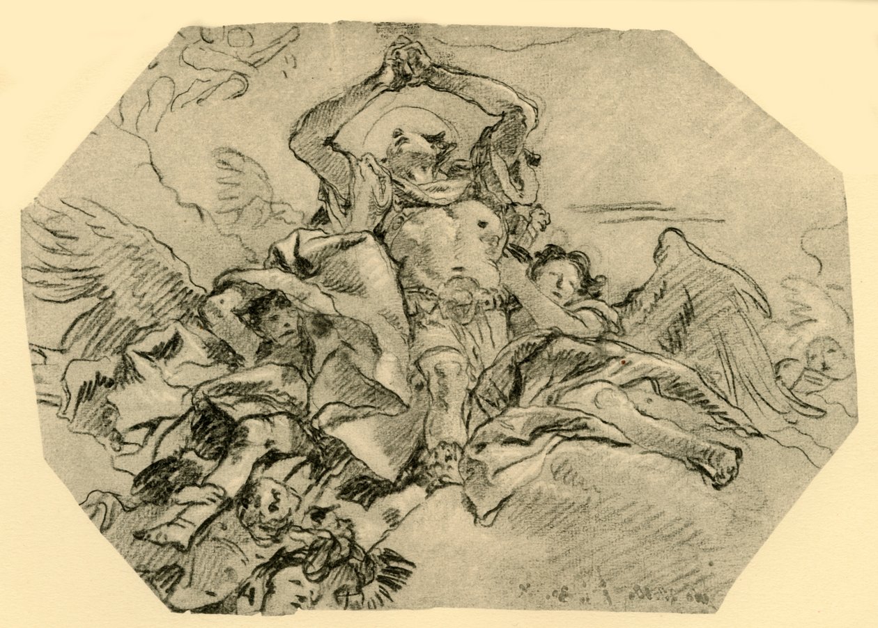 Santo orador cercado por anjos, 1762, 1928 de Giovanni Domenico Tiepolo