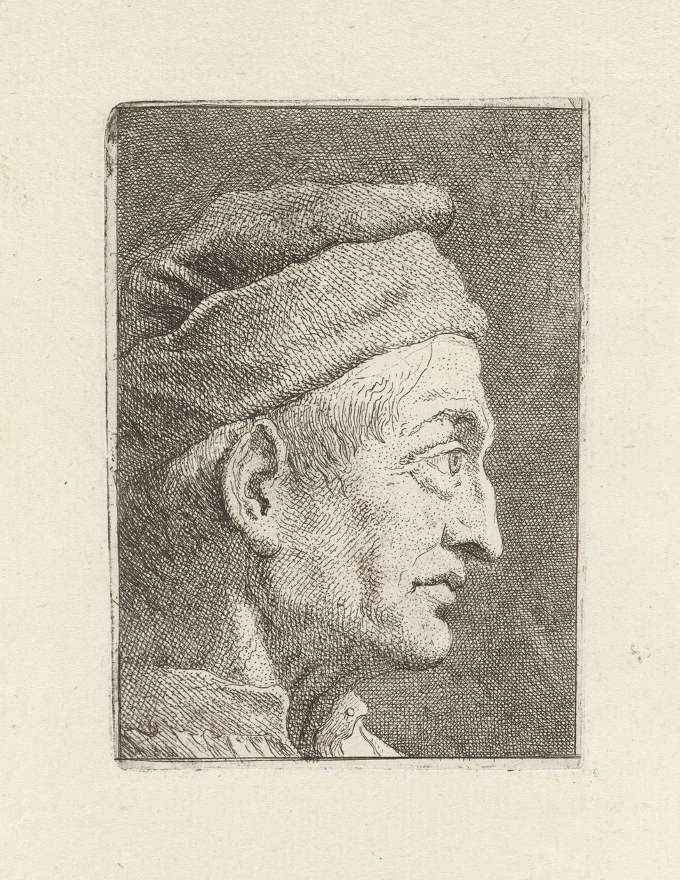 Perfil de um Velho, da Raccolta di Teste (Coleção de Cabeças) de Giovanni Domenico Tiepolo