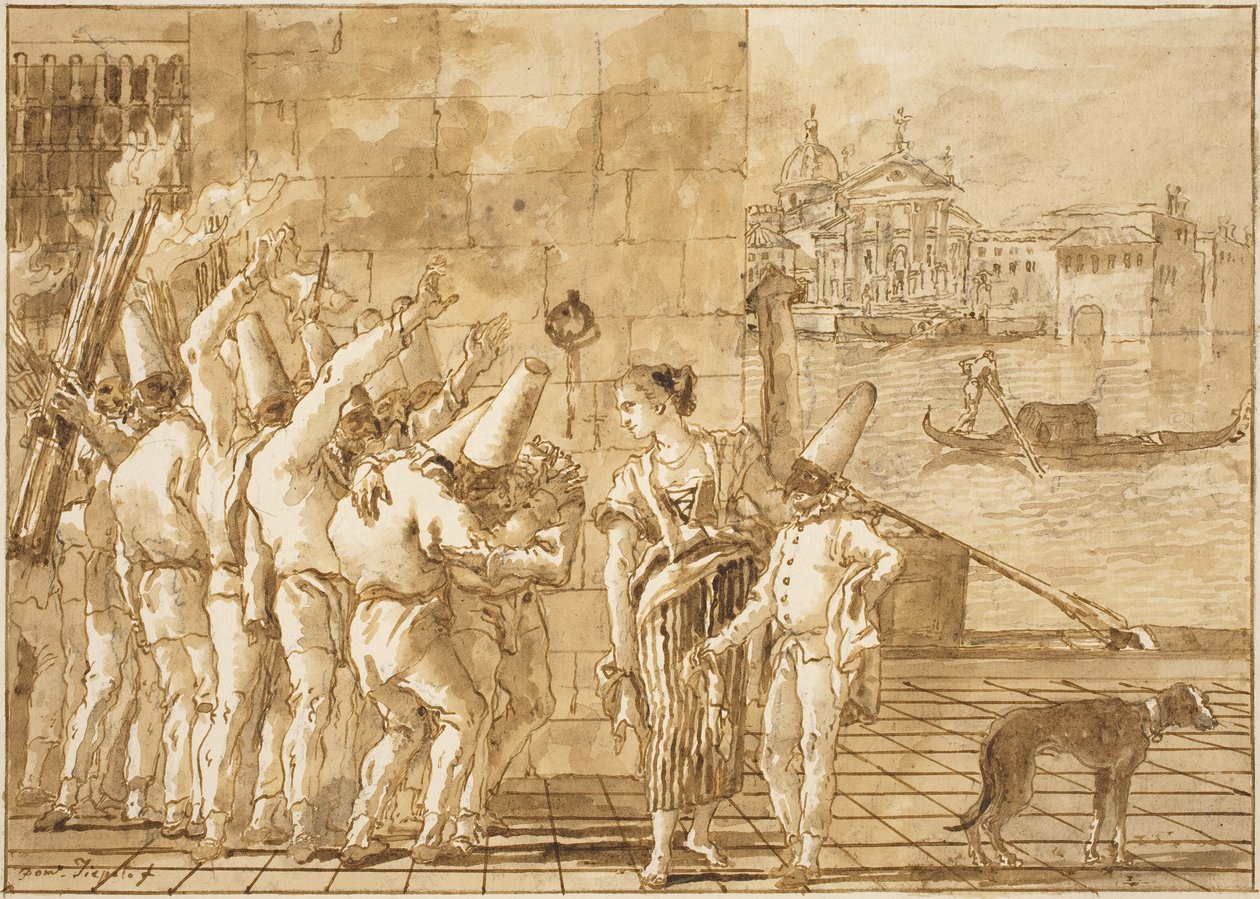 A despedida de Punchinello para Veneza de Giovanni Domenico Tiepolo